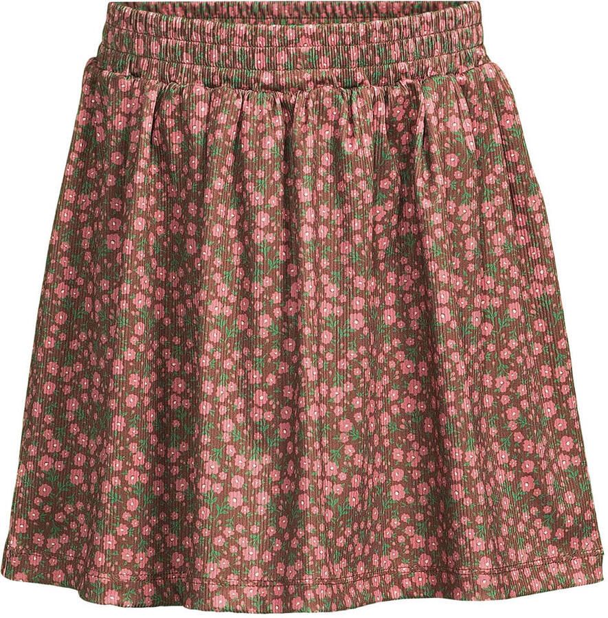 Orange Stars korte rok met print bruin Meisjes Polyester All over print