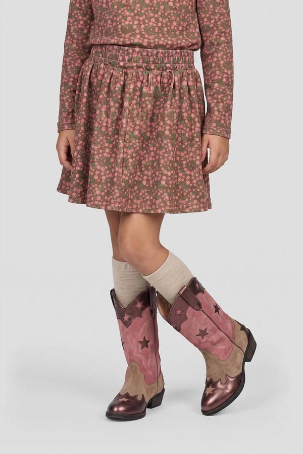 Orange Stars korte rok met print bruin Meisjes Polyester All over print - Foto 2