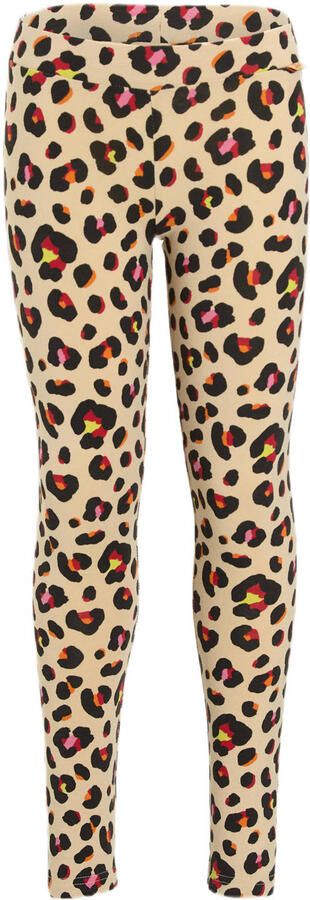 Orange Stars legging met panterprint Sara multi