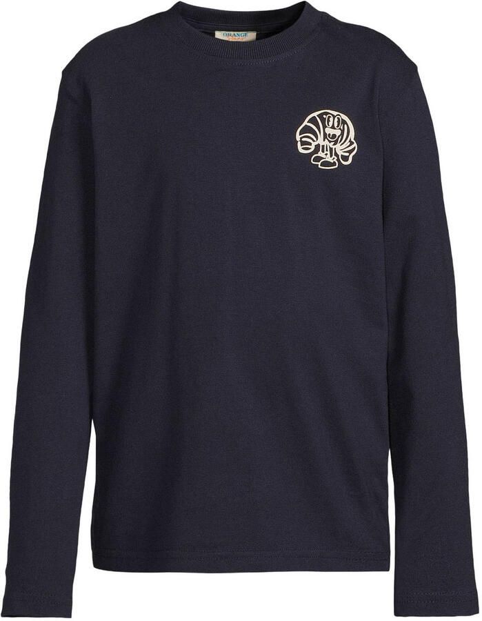 Orange Stars longsleeve met backprint donkerblauw - Foto 2