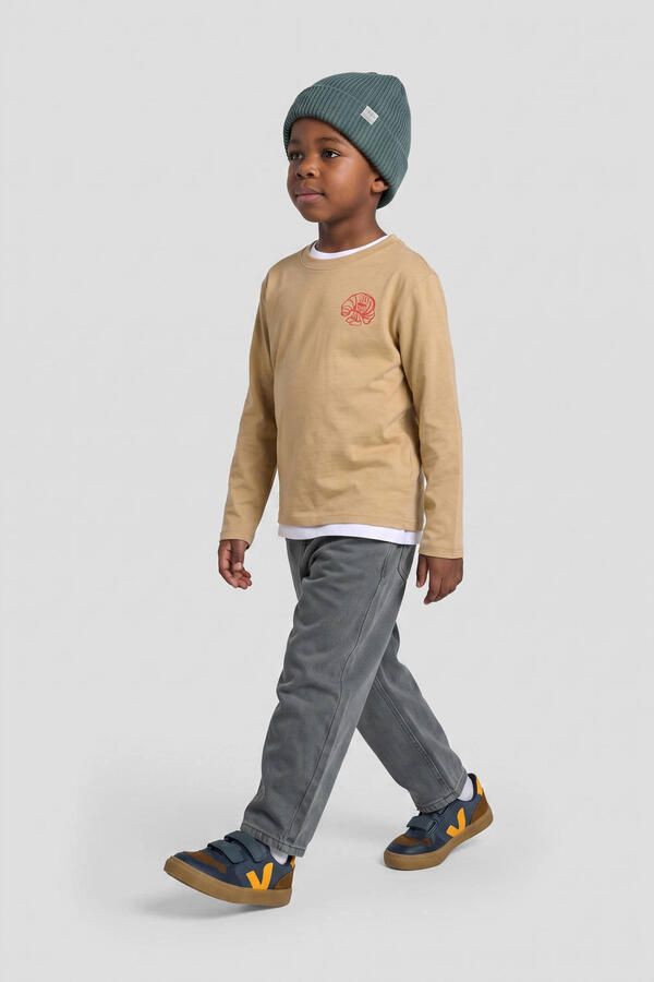 Orange Stars longsleeve met backprint zand - Foto 3
