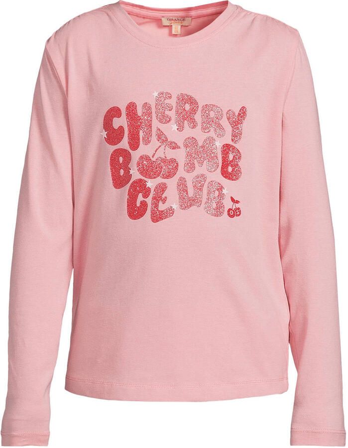 Orange Stars longsleeve met print lichtroze - Foto 2