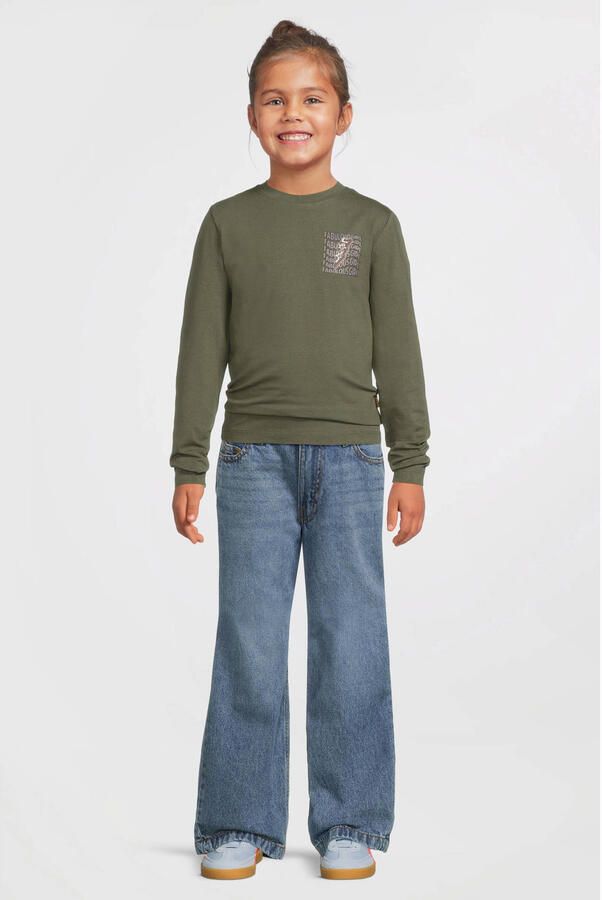 Orange Stars longsleeve met printopdruk khaki - Foto 2
