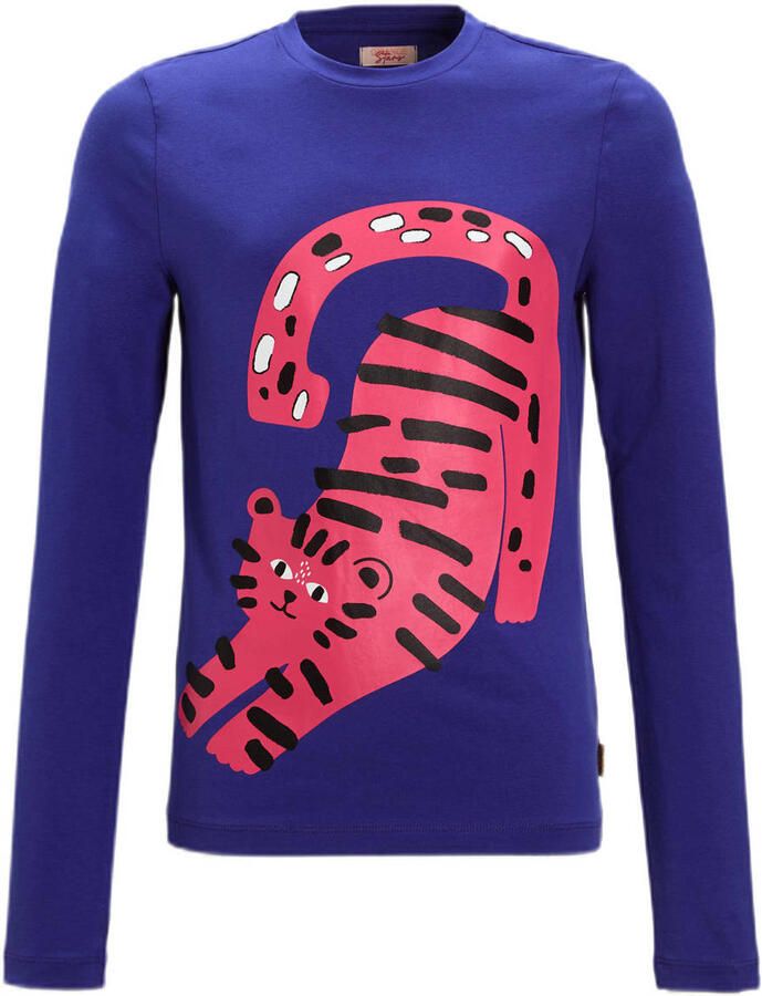 Orange Stars Longsleeve met printopdruk paars