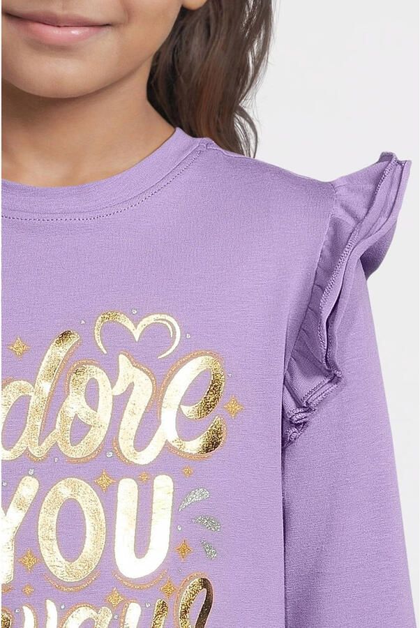 Orange Stars longsleeve met printopdruk paars - Foto 3
