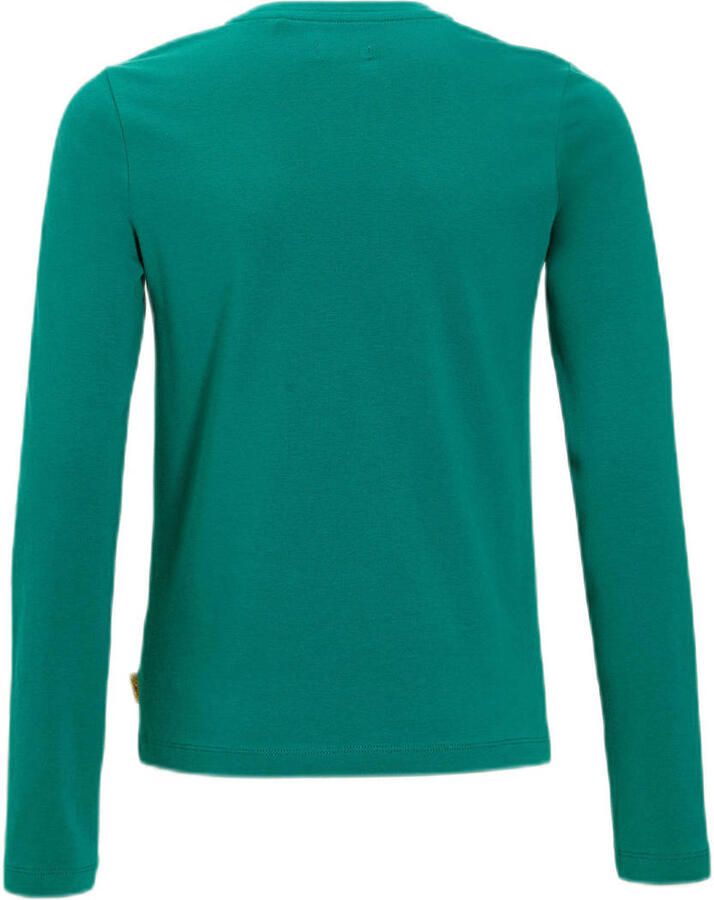 Orange Stars Longsleeve met printopdruk petrol