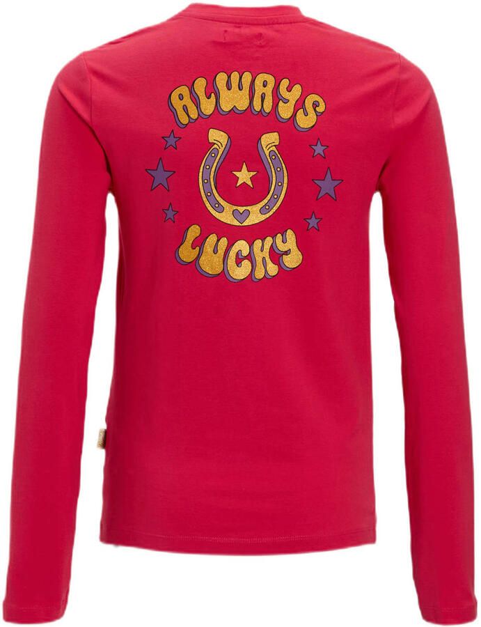 Orange Stars longsleeve met printopdruk roze