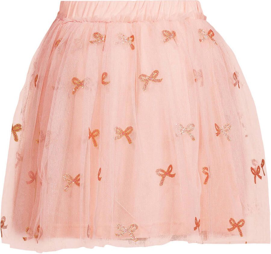 Orange Stars midi tule rok met glitters en print lichtroze - Foto 2