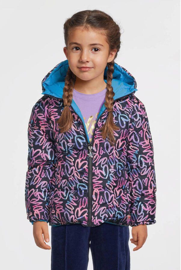 Orange Stars reversible colourblock jas Isa all-over print - Foto 3