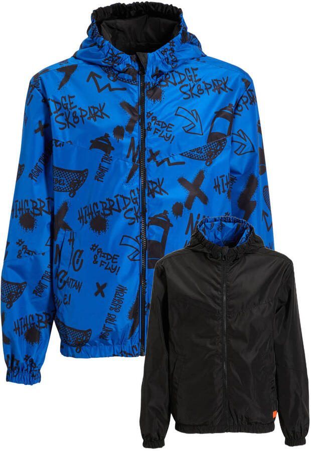 Orange Stars reversible jacket blauw