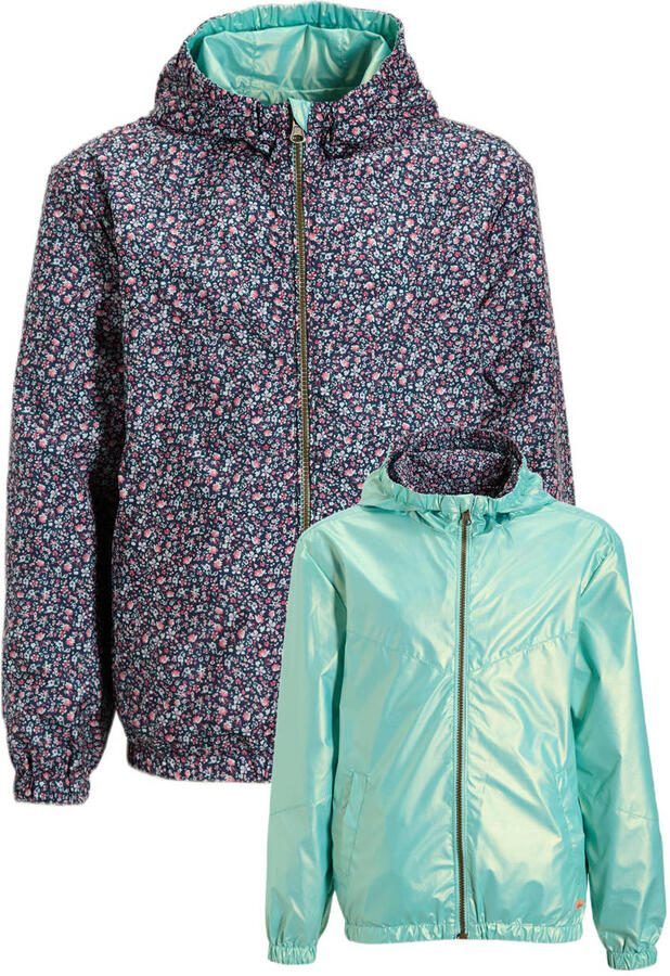 Orange Stars reversible jacket ditsy floral print
