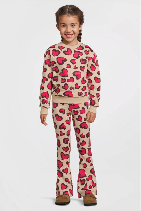 Orange Stars sweater met hartjes print Mathilde beige - Foto 4