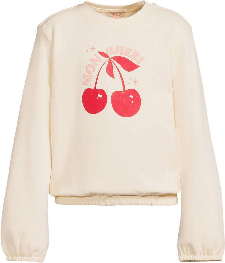 Orange Stars sweater met print ecru - Foto 1