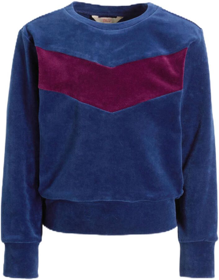 Orange Stars sweater Rumi donkerblauw