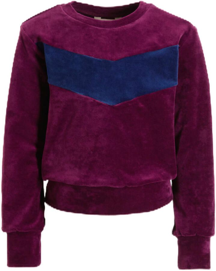 Orange Stars sweater Rumi donkerpaars