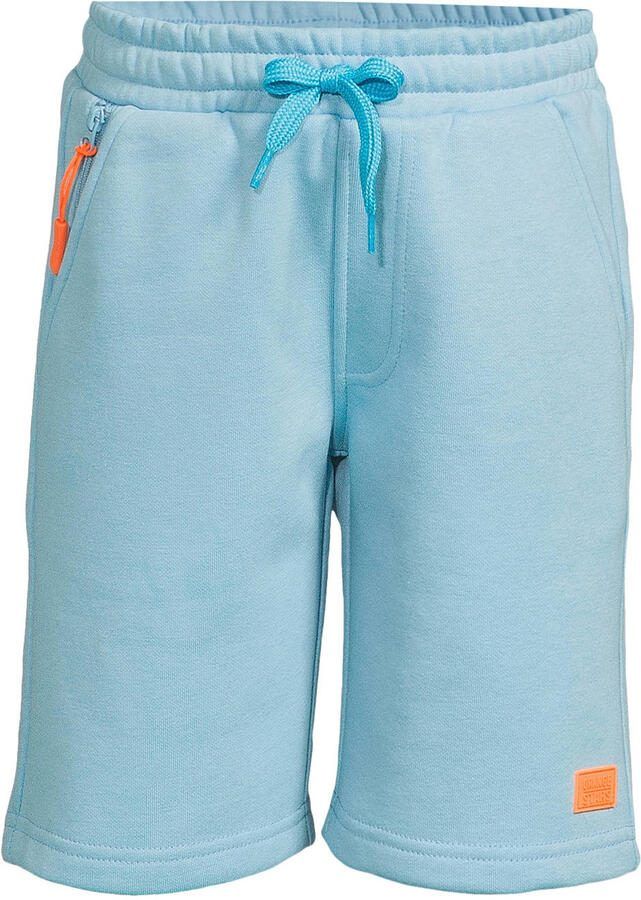 Orange Stars sweatshort lichtblauw
