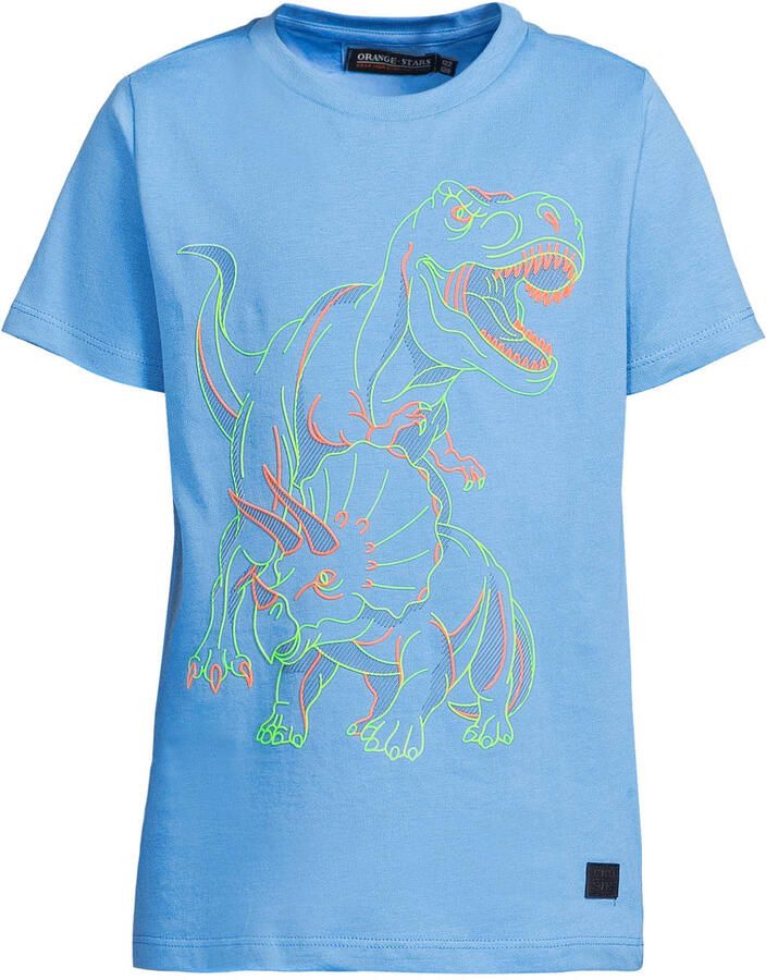 Orange Stars T-shirt lichtblauw