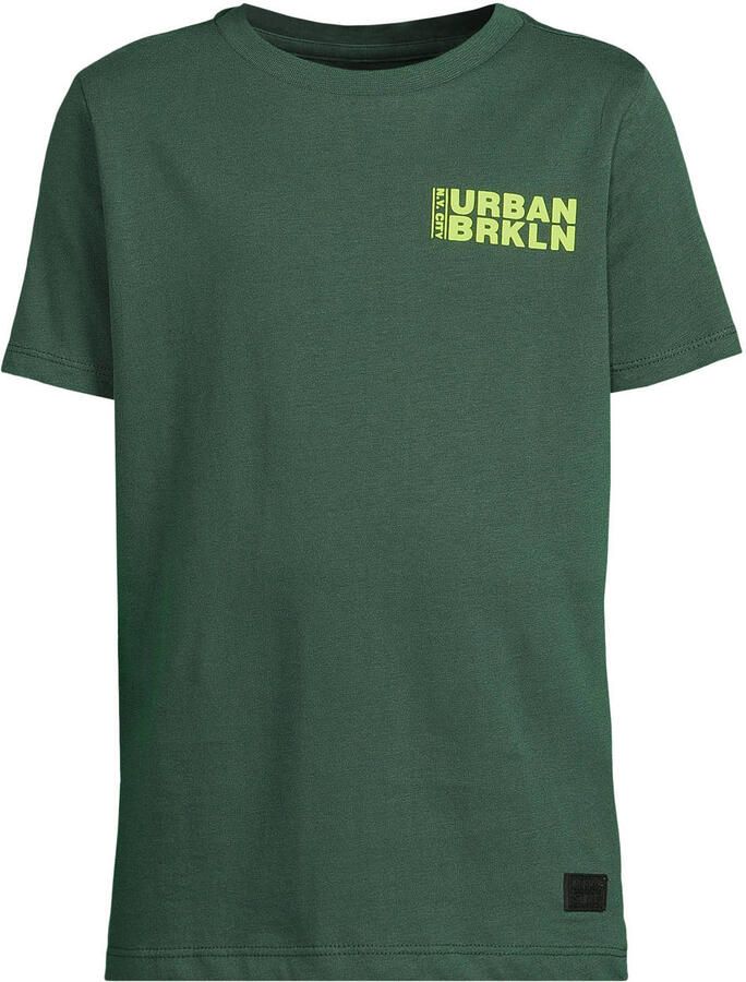 Orange Stars T-shirt met backprint donkergroen