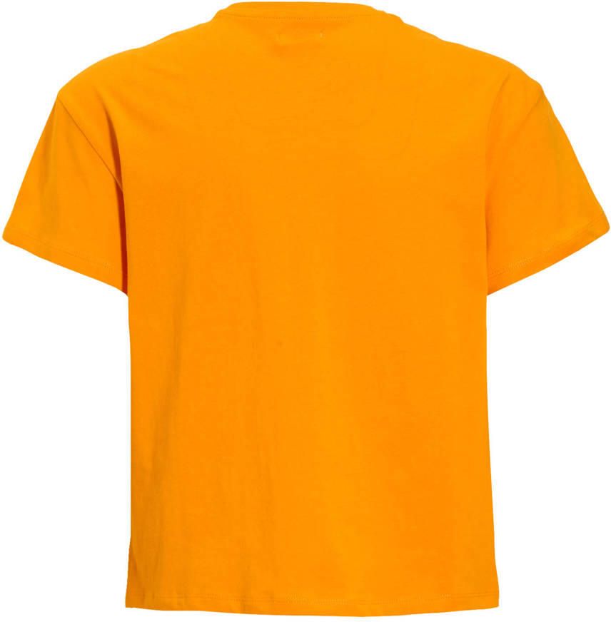 Orange Stars T-shirt met pailletten oranje - Foto 2