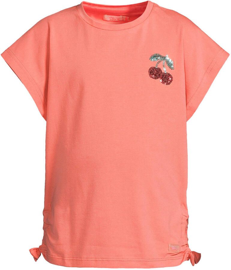 Orange Stars T-shirt oranje met pailletten