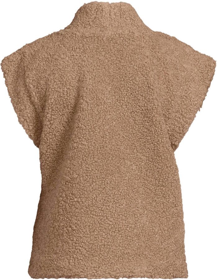 Orange Stars teddy gilet zand