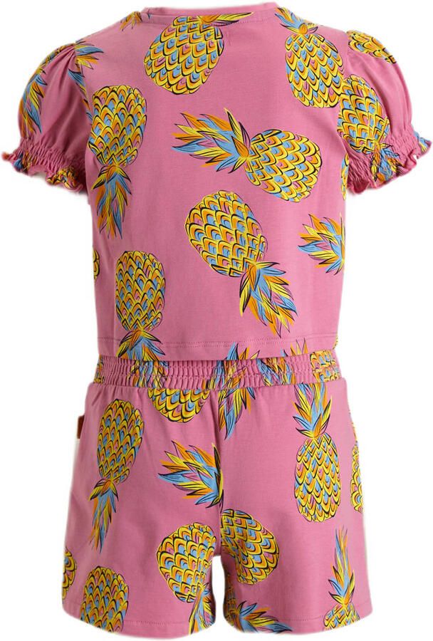 Orange Stars top + short Pieke met all over print roze Shirt + broek Meisjes Katoen Ronde hals 110 116 - Foto 2