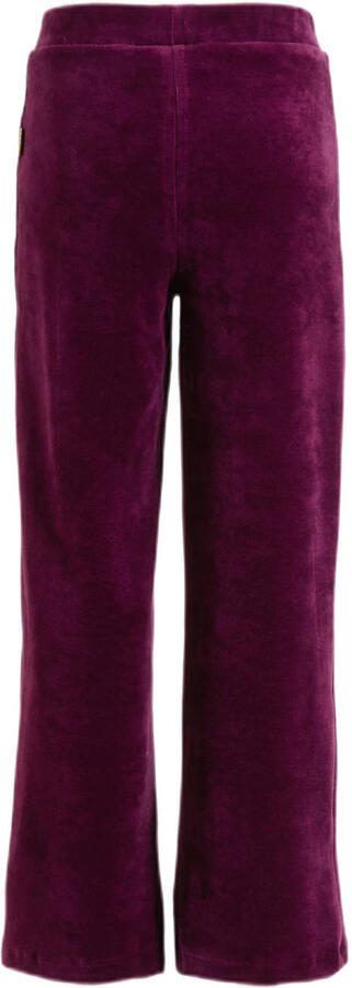 Orange Stars wide leg broek donkerpaars