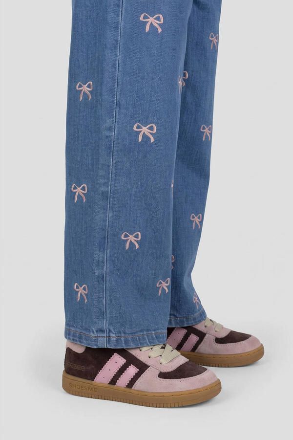 Orange Stars wide leg jeans met print lichtblauw - Foto 1