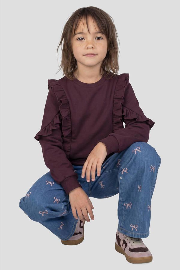 Orange Stars wide leg jeans met print lichtblauw - Foto 2
