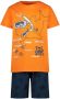 Orange Stars pyjama met printopdruk oranje blauw Jongens Katoen Ronde hals 116-122 - Thumbnail 1