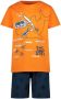 Orange Stars pyjama met printopdruk oranje blauw Jongens Katoen Ronde hals 104-110 - Thumbnail 1