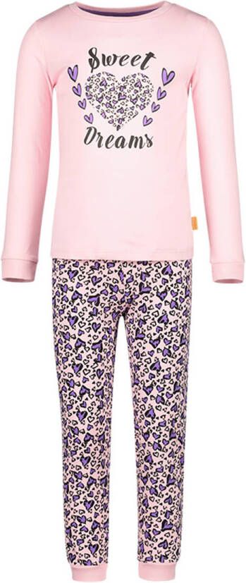 Orange Stars pyjama met printopdruk roze Meisjes Katoen Ronde hals Printopdruk 104