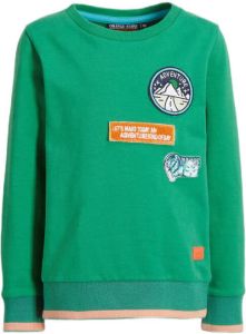 Orange Stars sweater Marinus met patches groen