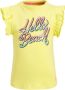 Orange Stars T-shirt Manuela met printopdruk en ruches geel Meisjes Stretchkatoen Ronde hals 104 - Thumbnail 1