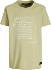 Orange Stars T-shirt Marino met printopdruk groen