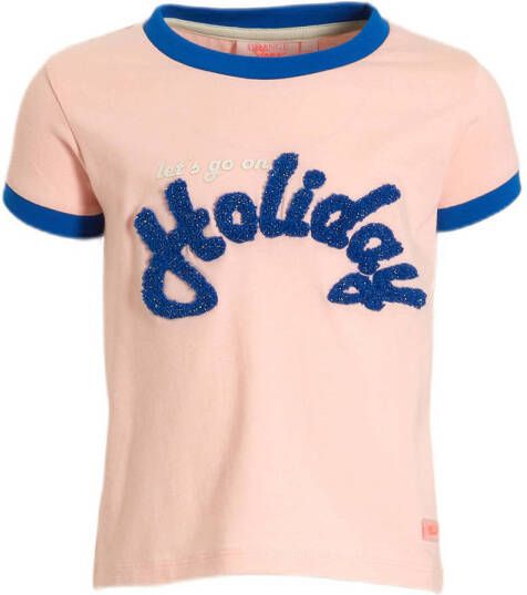 Orange Stars T-shirt Marlissa met printopdruk roze Meisjes Stretchkatoen Ronde hals 152