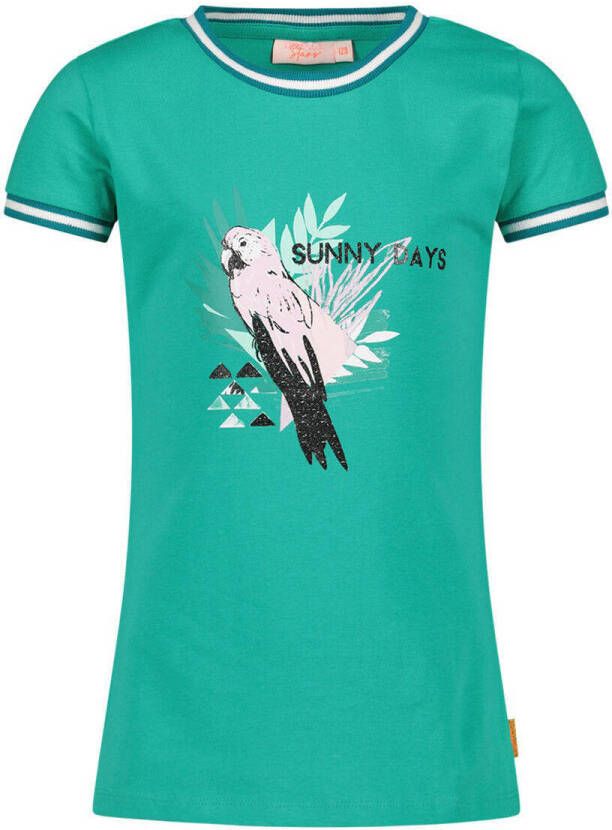 Orange Stars T-shirt met printopdruk groen