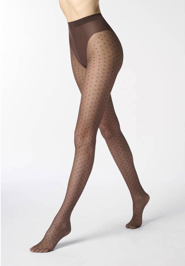 Oroblu panty Plumetis 30 denier bruin