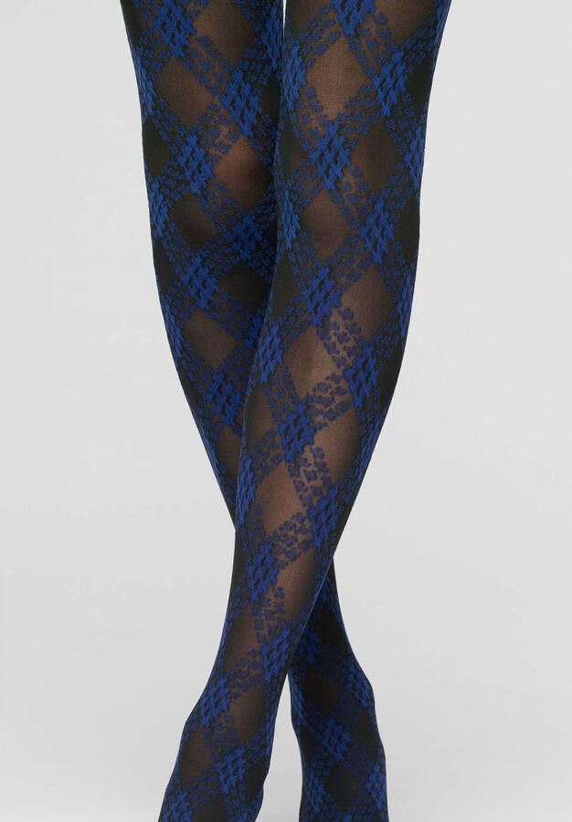 Oroblu panty Urban Grid 40 denier blauw - Foto 3