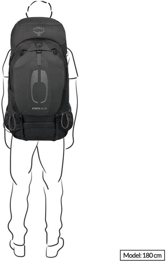 Osprey backpack Atmos AG 65L L XL zwart - Foto 3