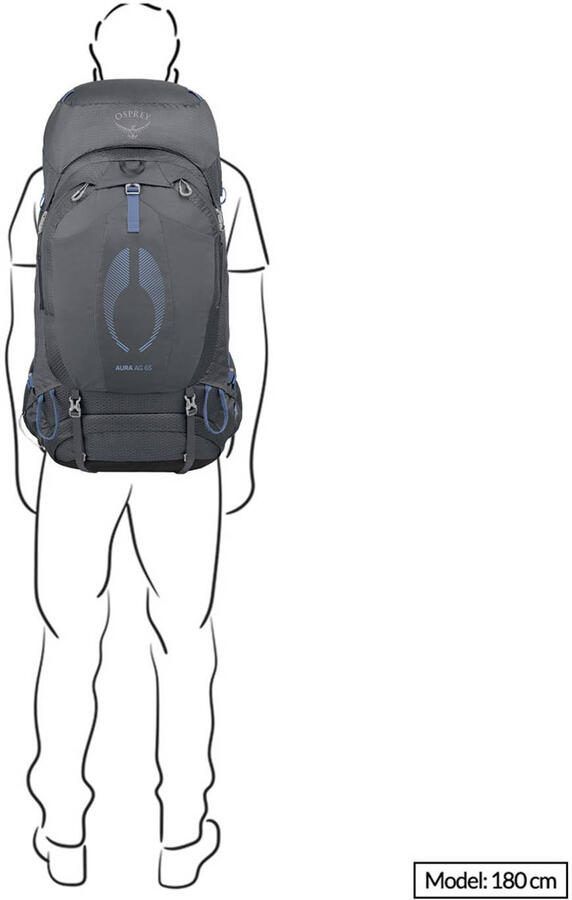 Osprey backpack Aura AG 65 WM L grijs - Foto 3