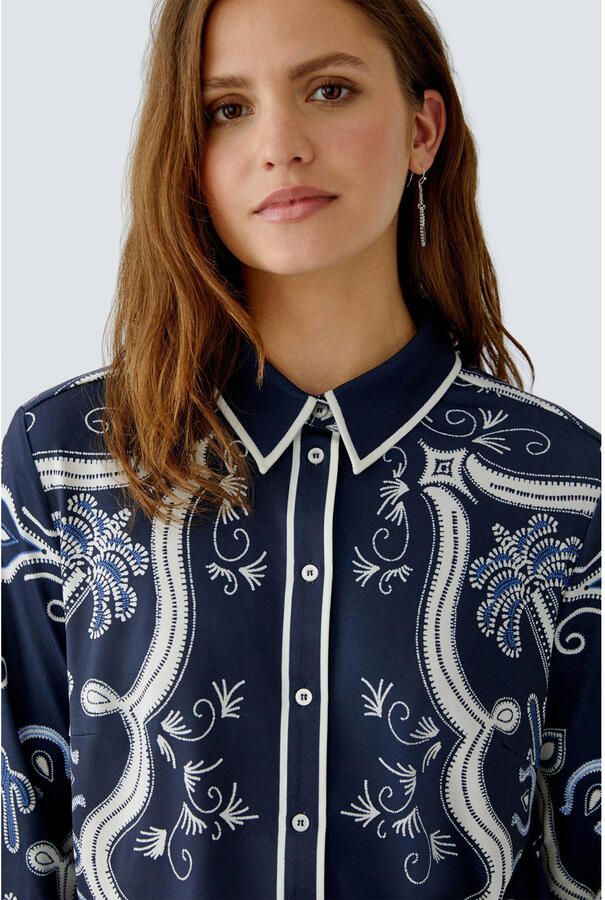 Oui Regular fit overhemdblouse met manchetten - Foto 2