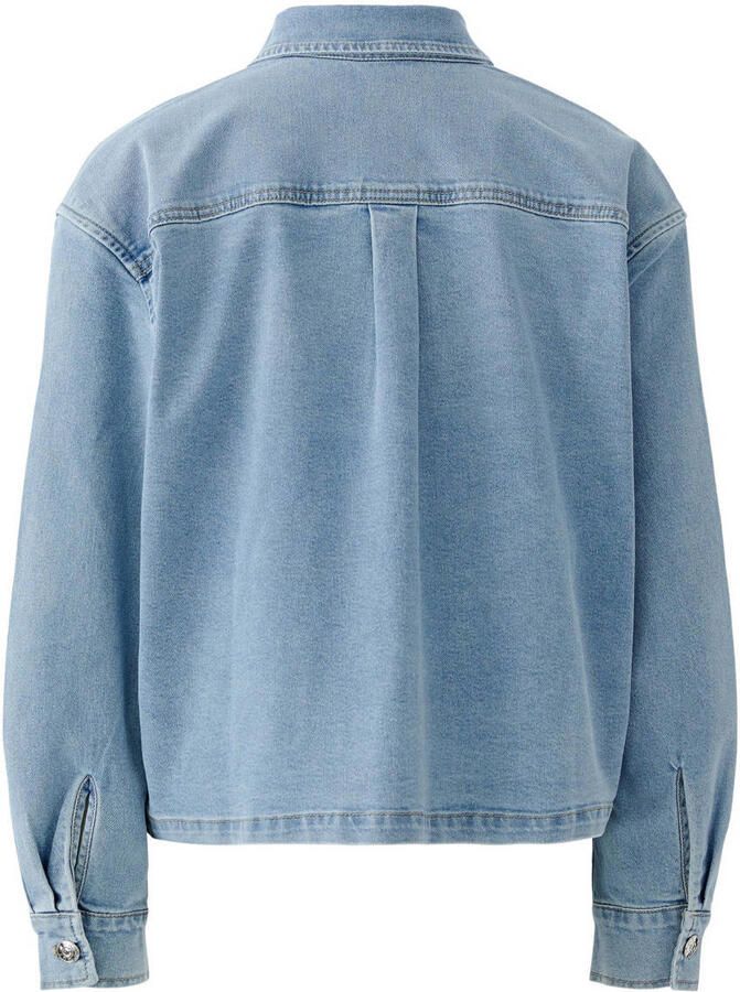 Oui Relaxed fit Jeansblouse met Borstzak - Foto 2