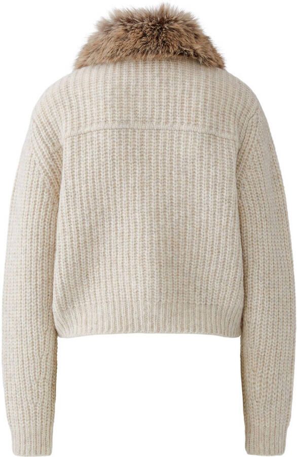 OUI gebreid vest met wol beige - Foto 3