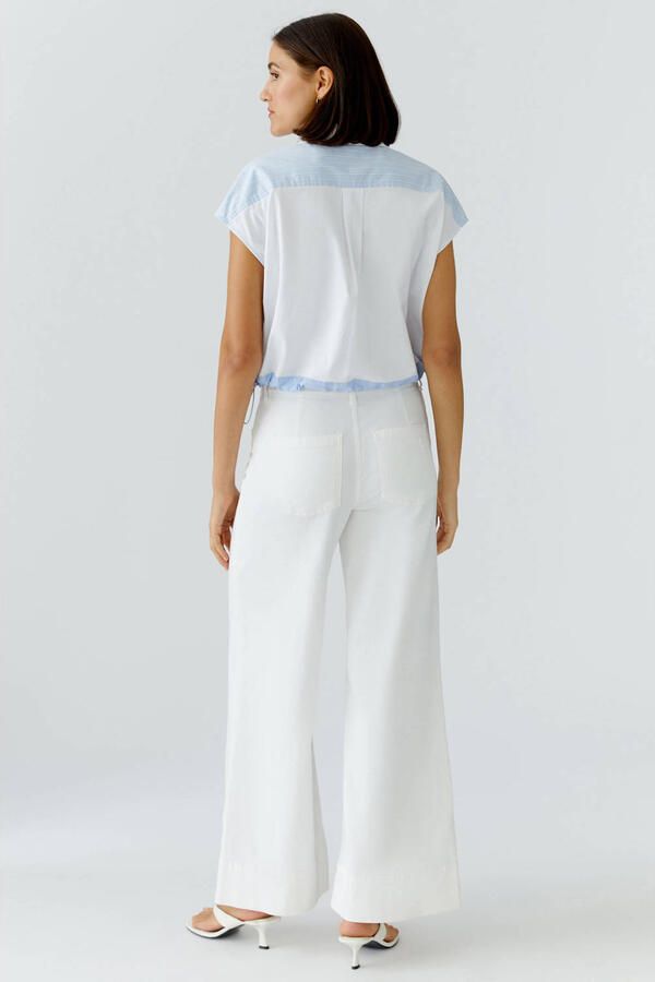 OUI gestreepte blouse lichtblauw - Foto 2
