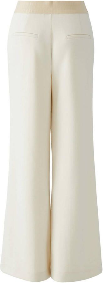 OUI high waist regular fit broek ecru