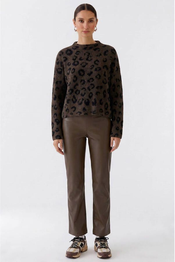 OUI slim fit broek bruin - Foto 2