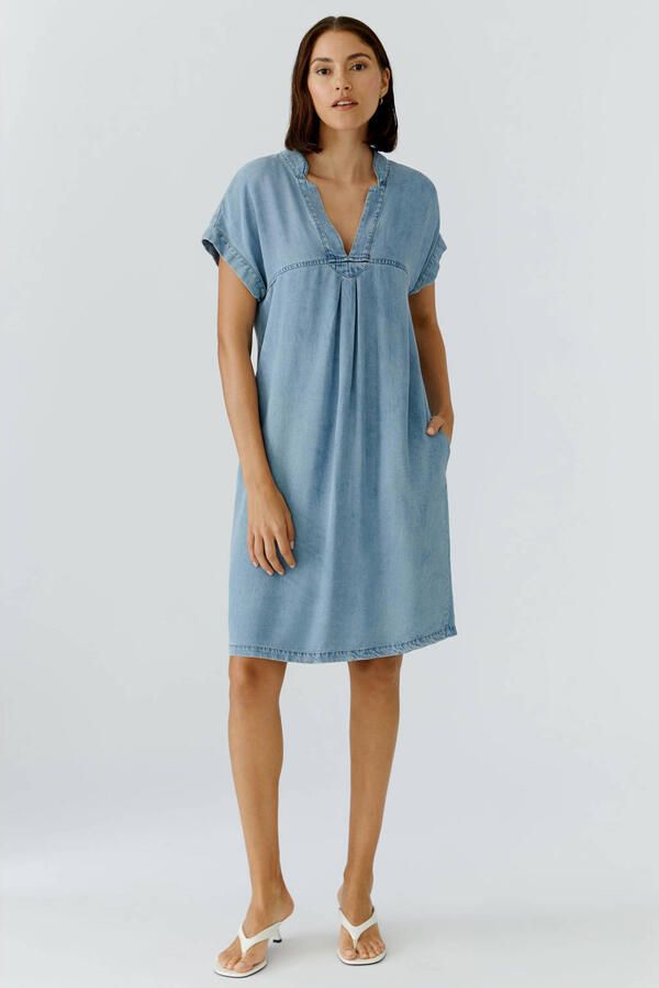 Oui Knie-lange denimjurk met tuniekkraag - Foto 2