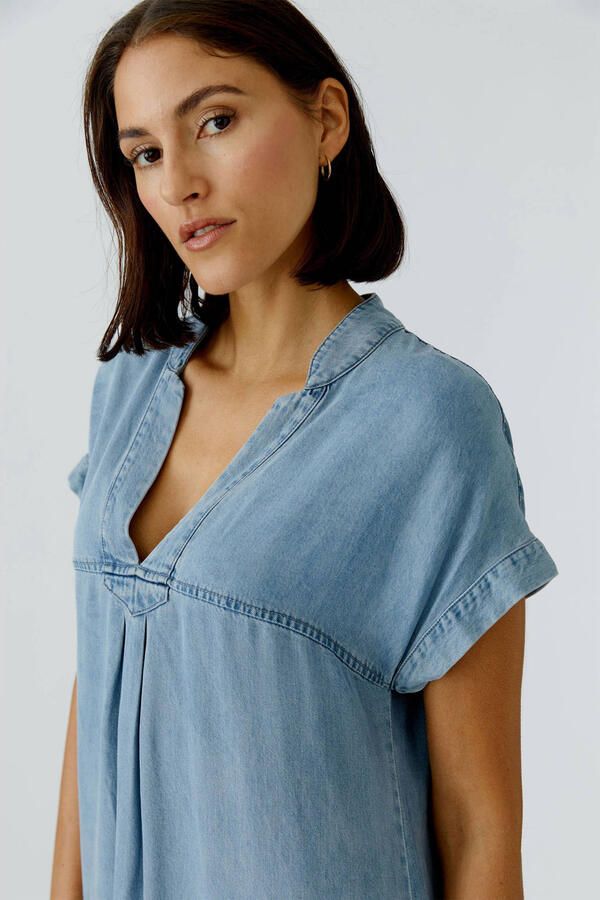 Oui Knie-lange denimjurk met tuniekkraag - Foto 3