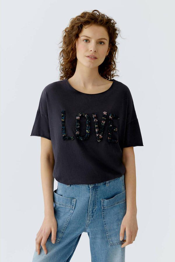 OUI T-shirt blauw